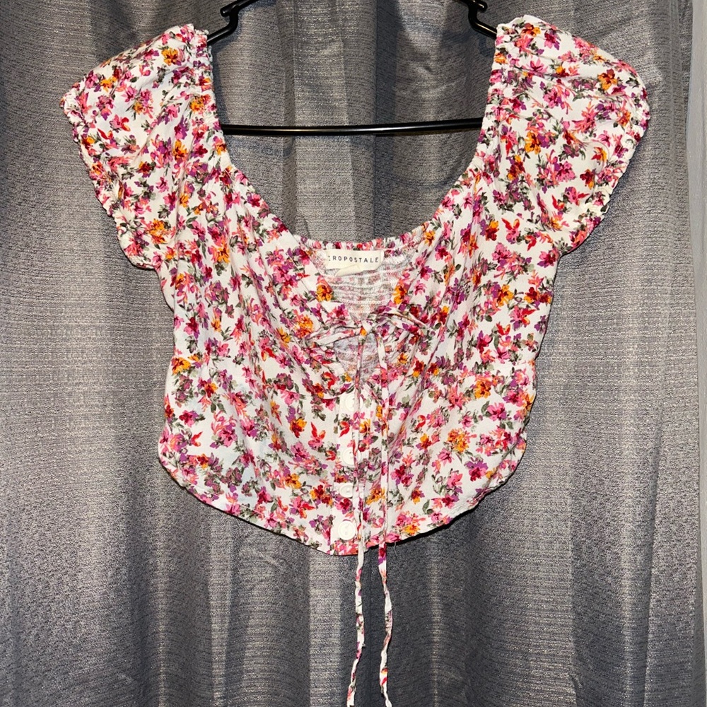 Aeropostale Pink Floral Blouse